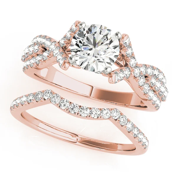 Multirow Twisted Shank Hidden Halo Engagement Rings - Image 9