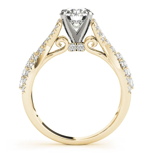 Multirow Twisted Shank Hidden Halo Engagement Rings - Image 5