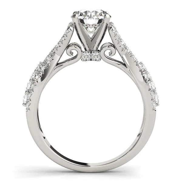Multirow Twisted Shank Hidden Halo Engagement Rings - Image 2