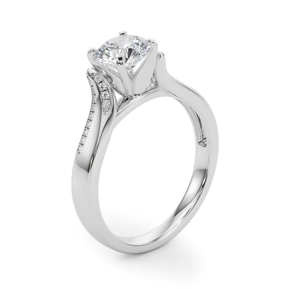 Solitaire Cathedral Engagement Rings - Image 4