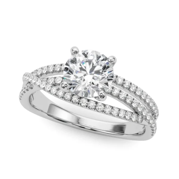 Bypass Split Shank Engagement Ring