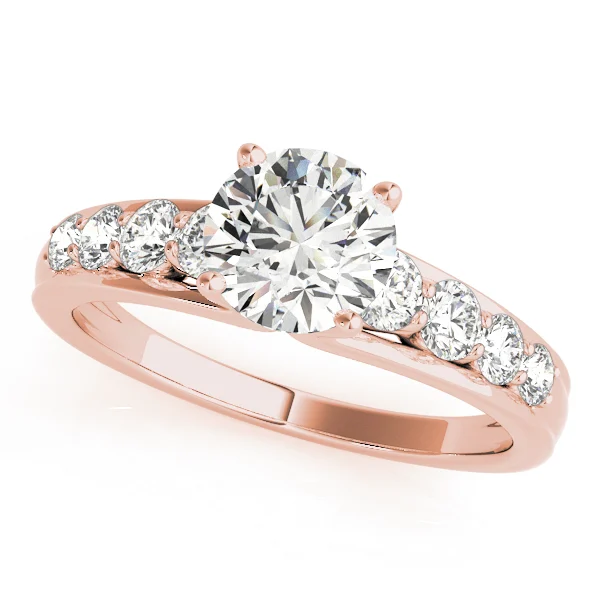 U-Prong Single Row Round Engagement Ring - Image 7