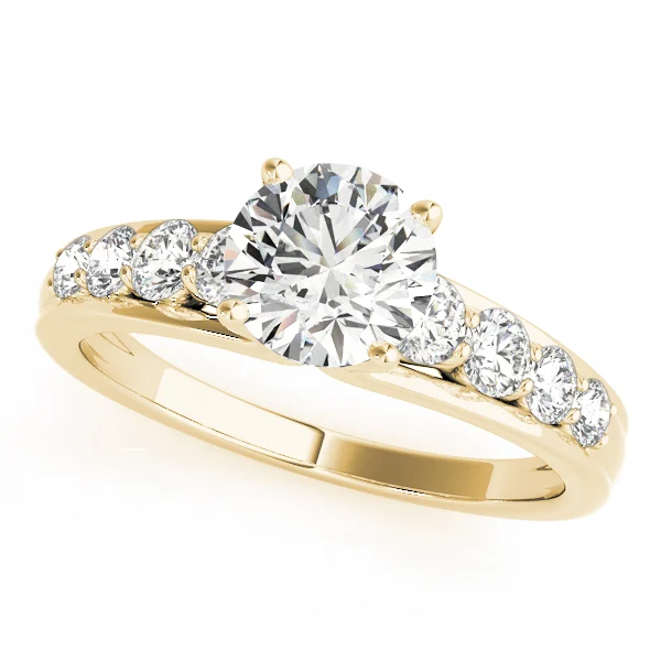 U-Prong Single Row Round Engagement Ring - Image 4