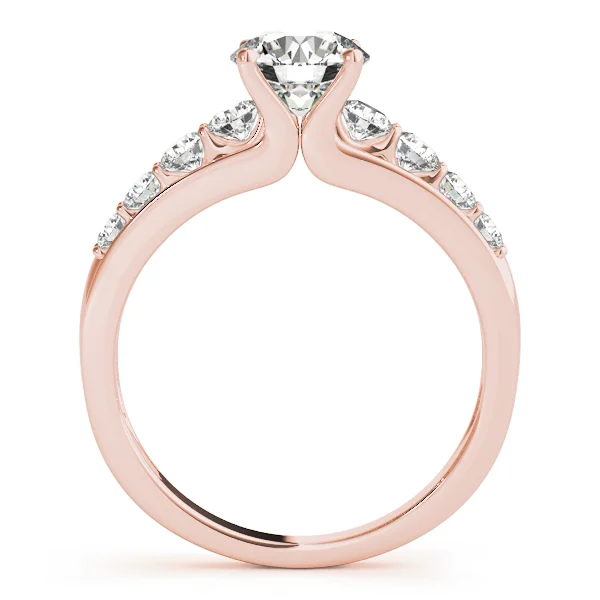 U-Prong Single Row Round Engagement Ring - Image 8