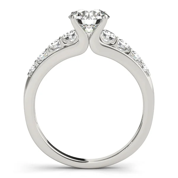 U-Prong Single Row Round Engagement Ring - Image 2