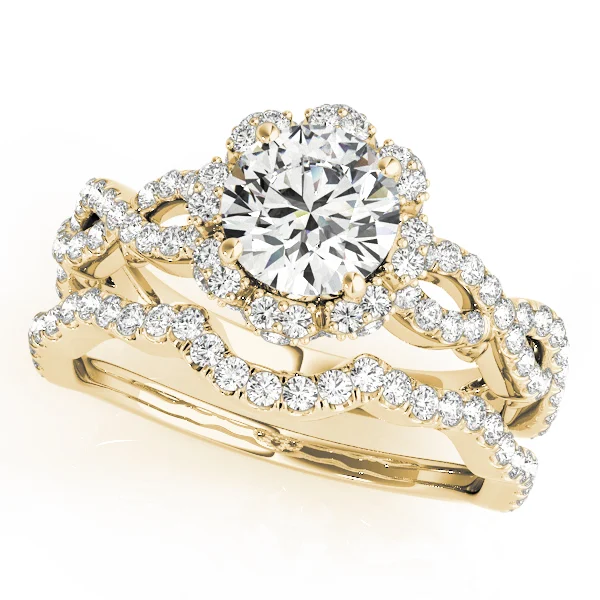 Twisted Shank Halo Engagement Ring - Image 6