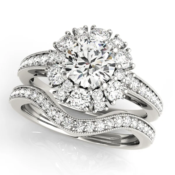 Antique Style Halo Engagement Ring - Image 3
