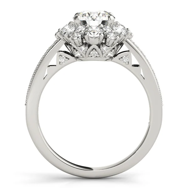Antique Style Halo Engagement Ring - Image 2