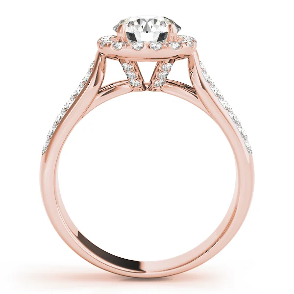 Multirow Pavé Halo Engagement Ring - Image 8