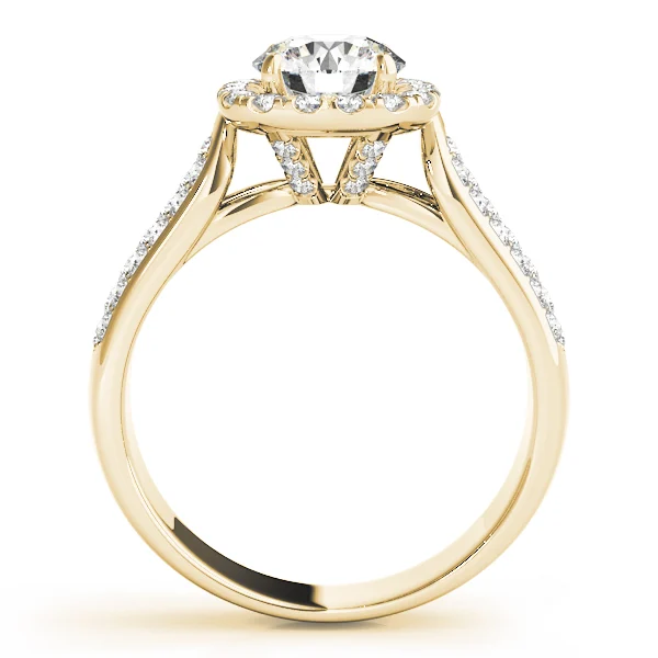 Multirow Pavé Halo Engagement Ring - Image 5
