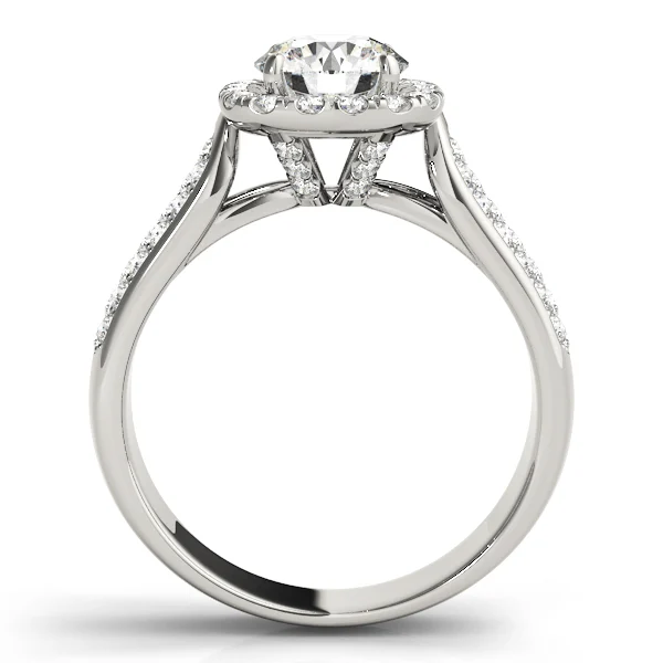 Multirow Pavé Halo Engagement Ring - Image 2