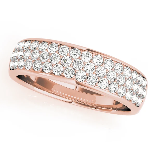Multiple Row Pavé Set Wedding Band - Image 9