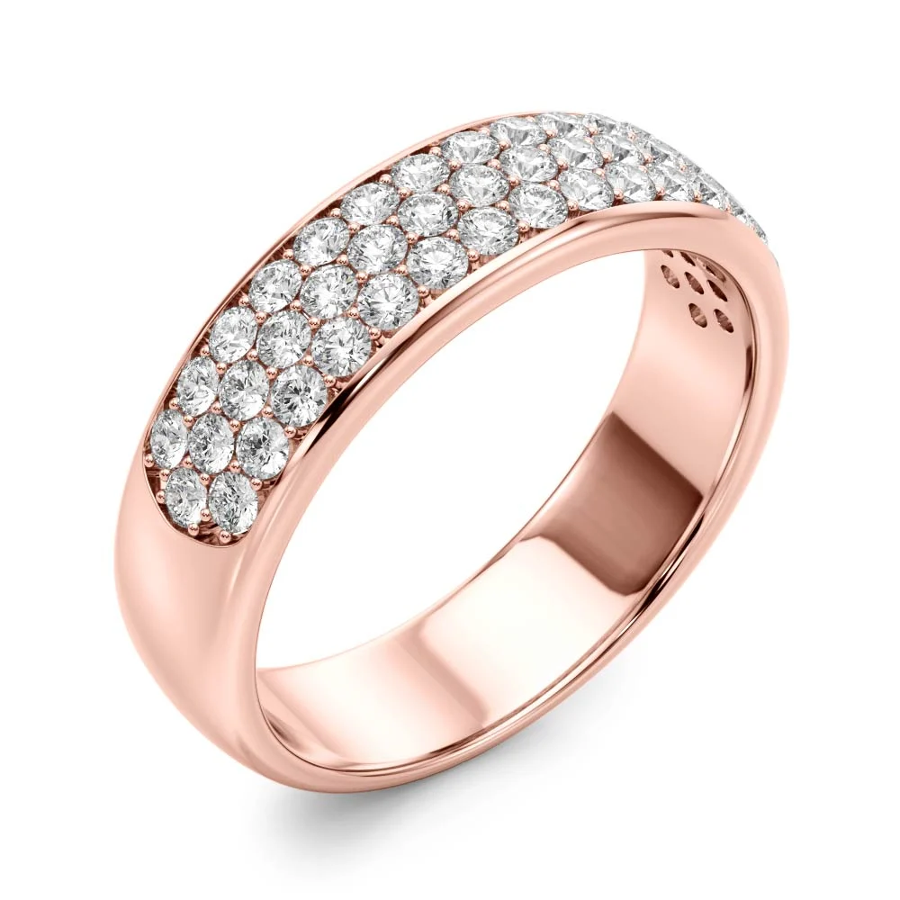 Multiple Row Pavé Set Wedding Band - Image 12