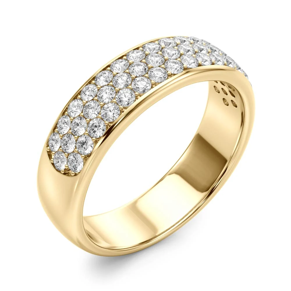 Multiple Row Pavé Set Wedding Band - Image 8