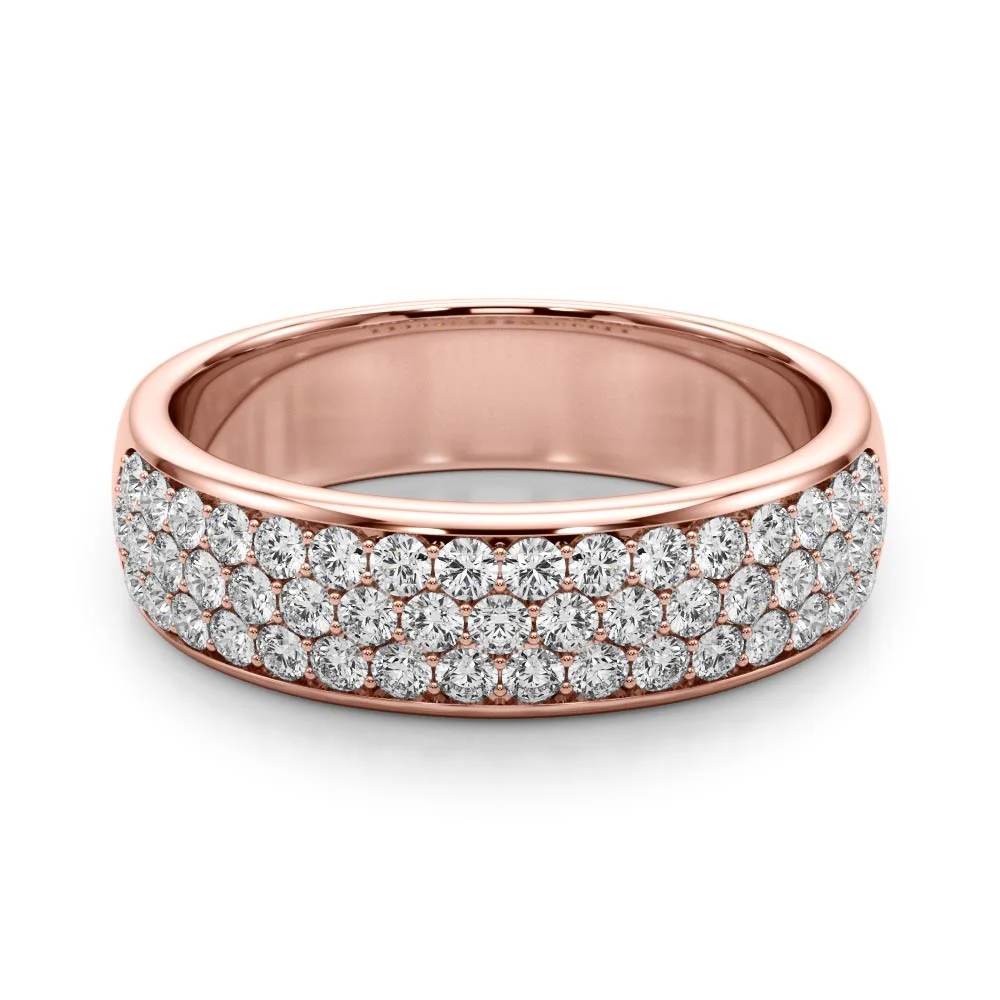 Multiple Row Pavé Set Wedding Band - Image 11