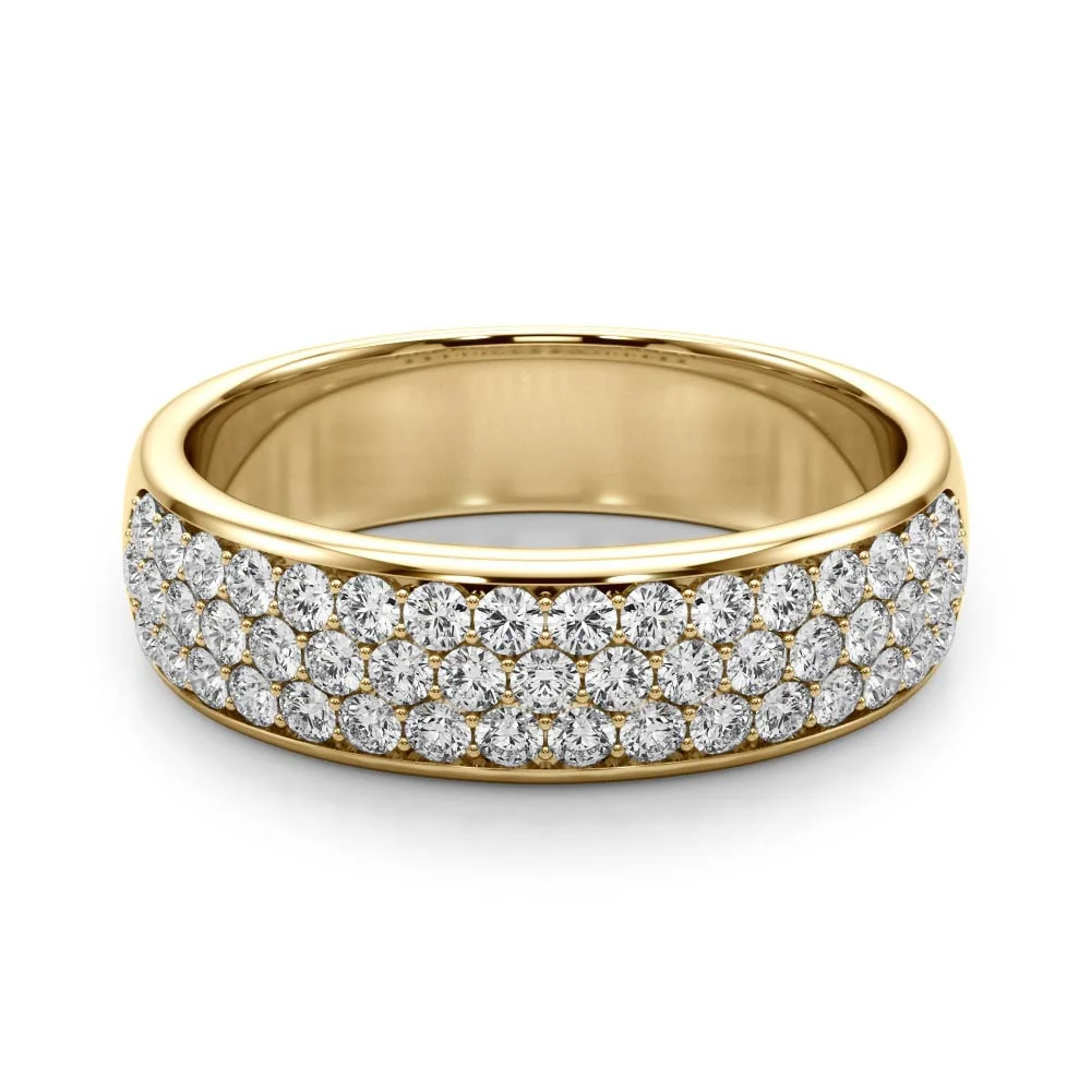 Multiple Row Pavé Set Wedding Band - Image 7