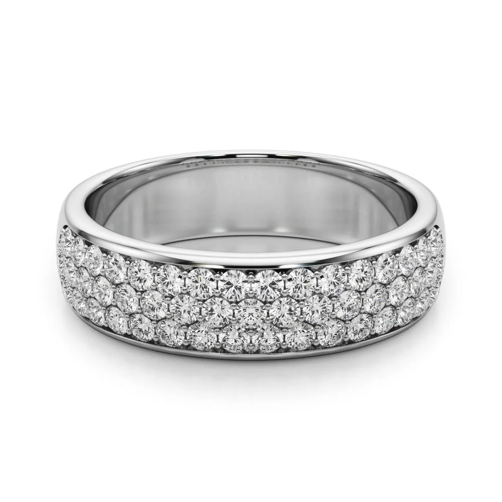 Multiple Row Pavé Set Wedding Band - Image 3