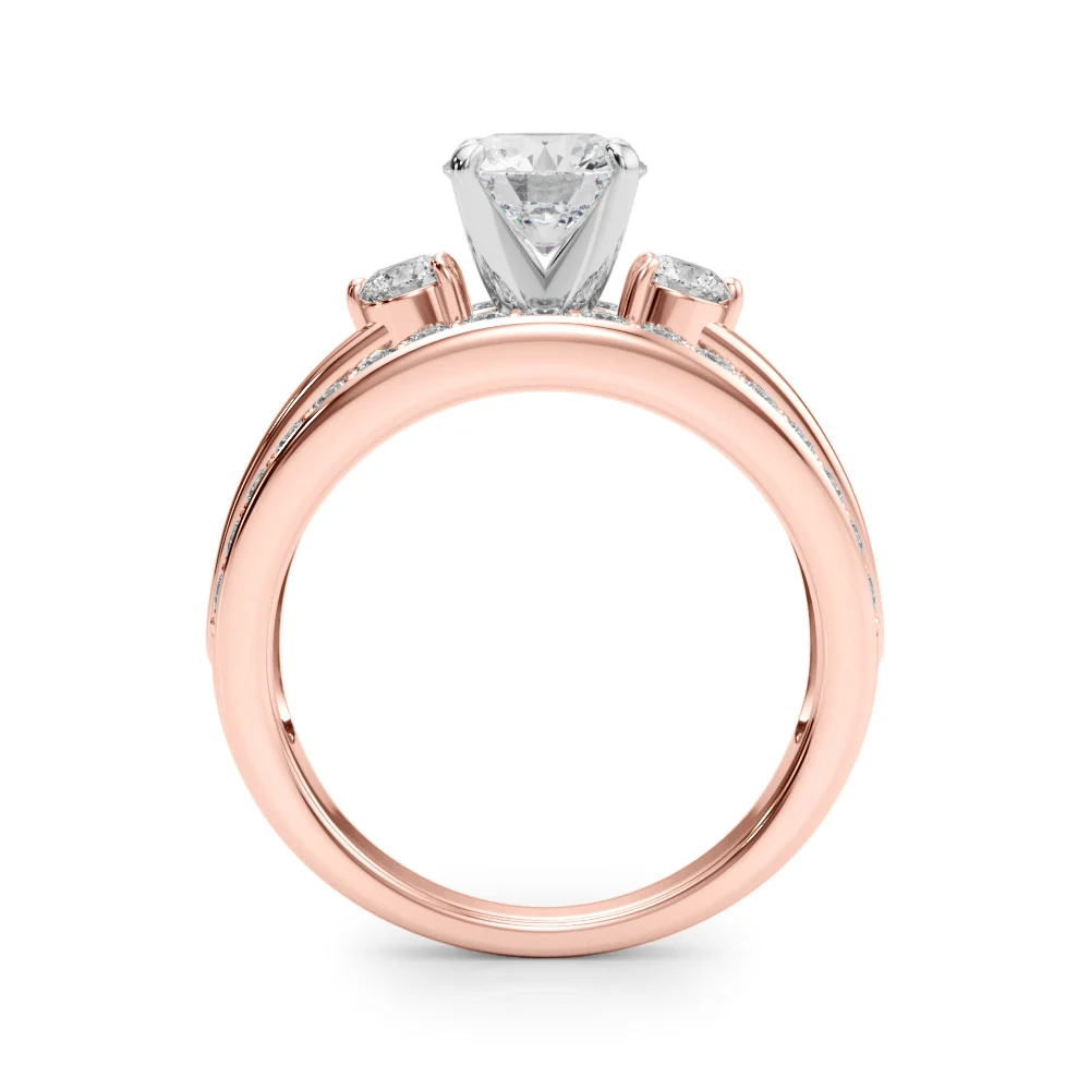 3-Stone Multirow Split Shank Engagement Ring - Image 12