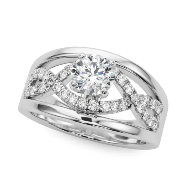 Infinity Twisted Shank Engagement Ring