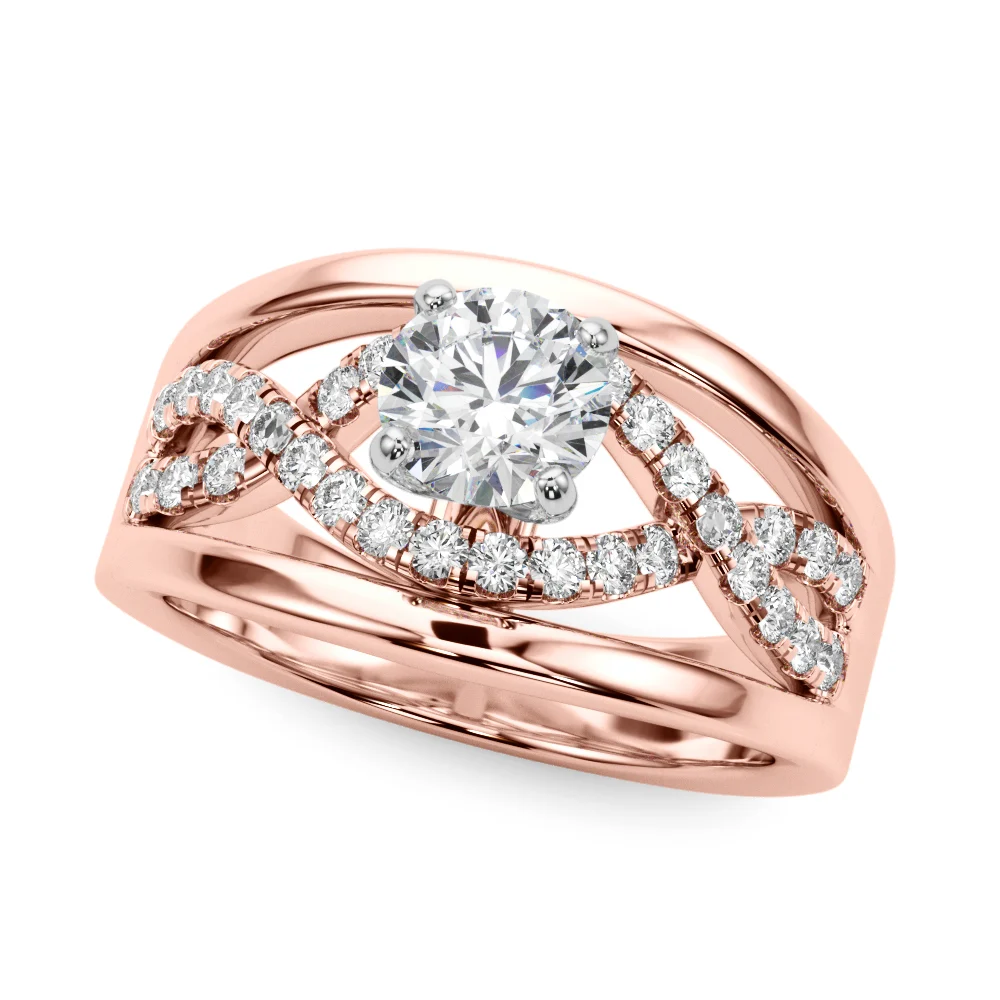Infinity Twisted Shank Engagement Ring - Image 11