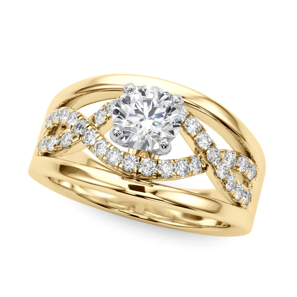 Infinity Twisted Shank Engagement Ring - Image 6