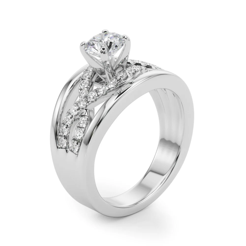Infinity Twisted Shank Engagement Ring - Image 4