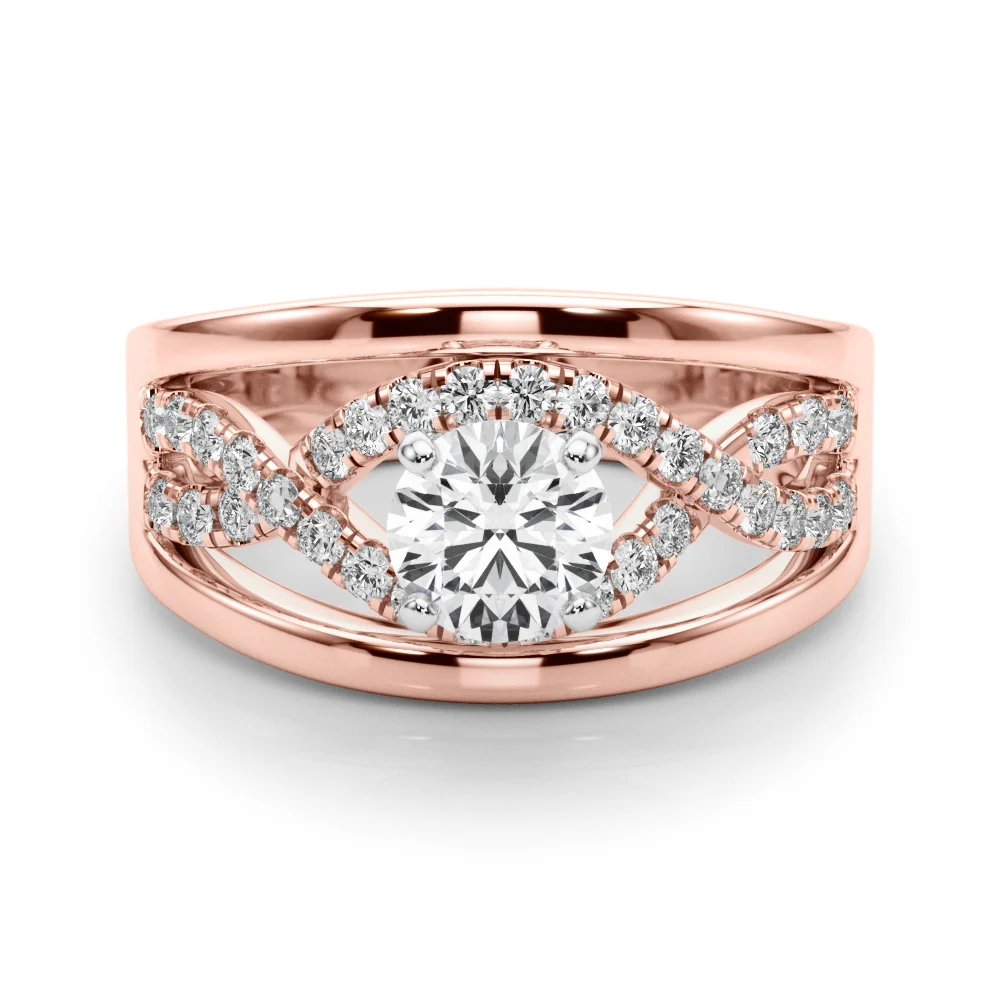 Infinity Twisted Shank Engagement Ring - Image 13