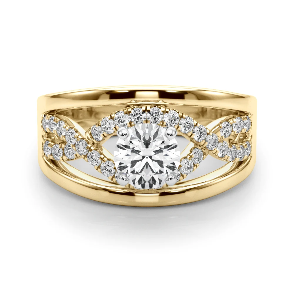 Infinity Twisted Shank Engagement Ring - Image 8