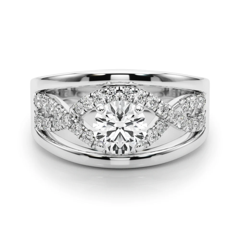Infinity Twisted Shank Engagement Ring - Image 3