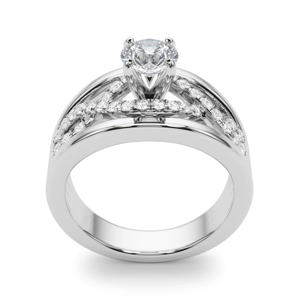 Infinity Twisted Shank Engagement Ring - Image 5