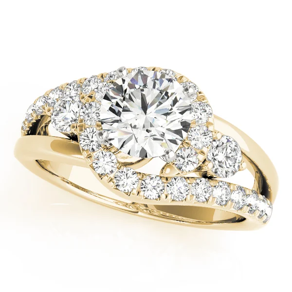 Bypass Swirl Halo Engagement Ring - Image 6