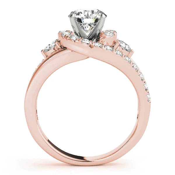 Bypass Swirl Halo Engagement Ring - Image 12