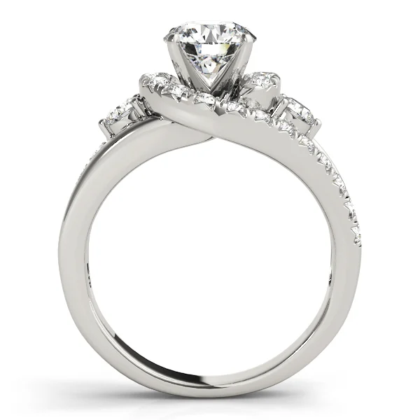 Bypass Swirl Halo Engagement Ring - Image 2