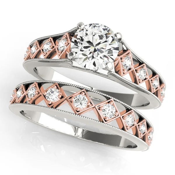 Single Row Milgrain Engagement Rings - Image 3