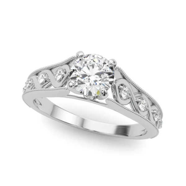 Single Row Prong Set Engagement Rings