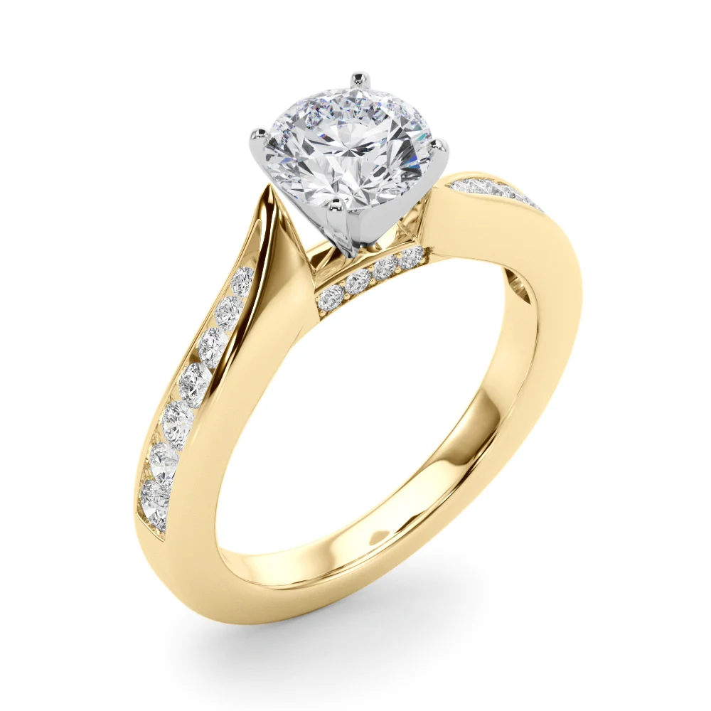 Single Row Channel Set Engagement Ring - Image 10