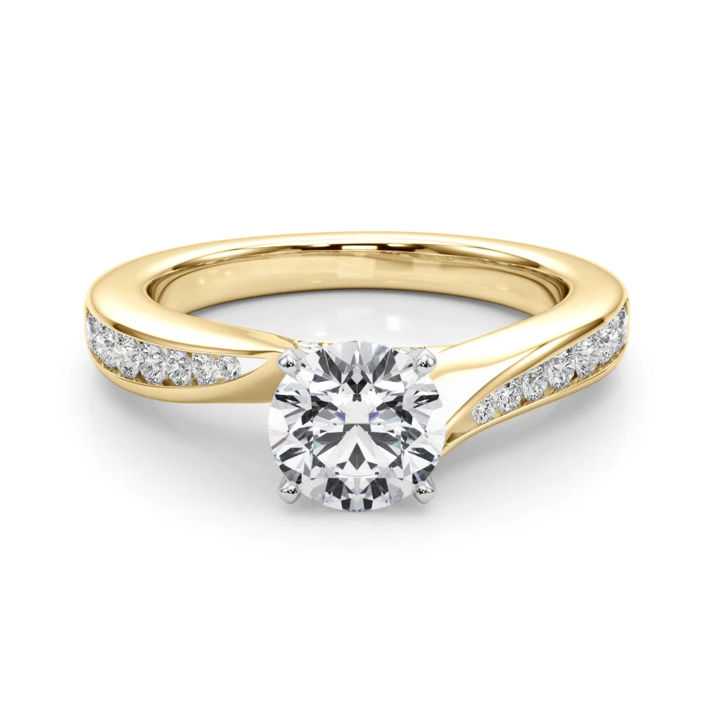 Single Row Channel Set Engagement Ring - Image 9