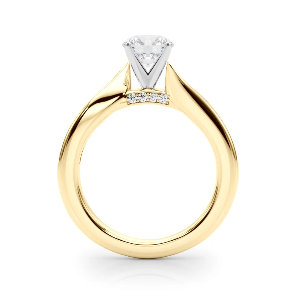 Single Row Channel Set Engagement Ring - Image 8