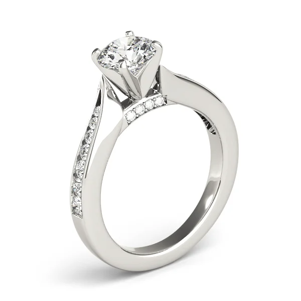 Single Row Channel Set Engagement Ring - Image 4