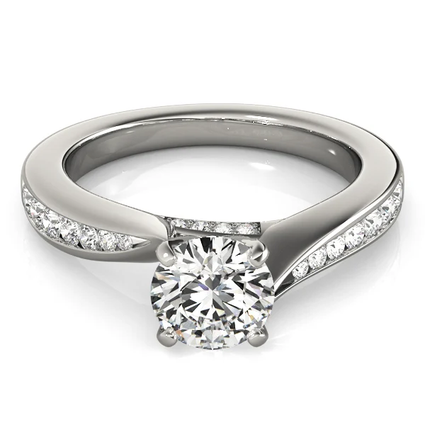 Single Row Channel Set Engagement Ring - Image 6