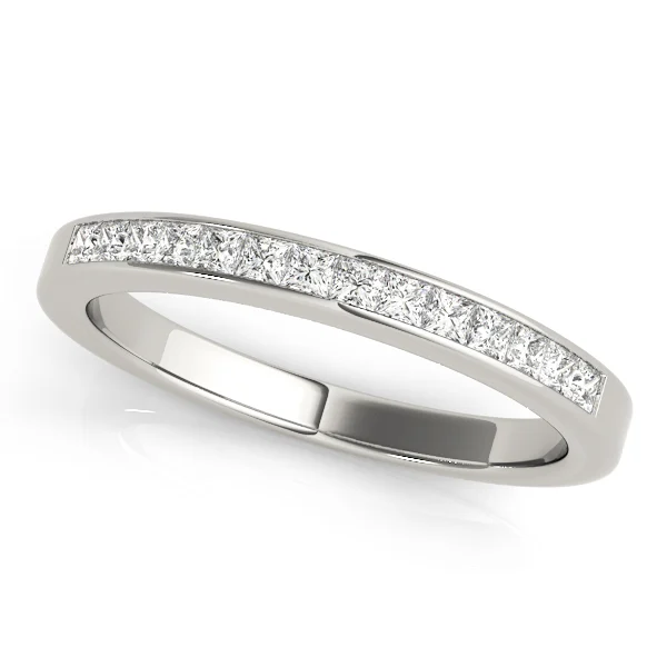 Channel Set Princess Cut Wedding Band