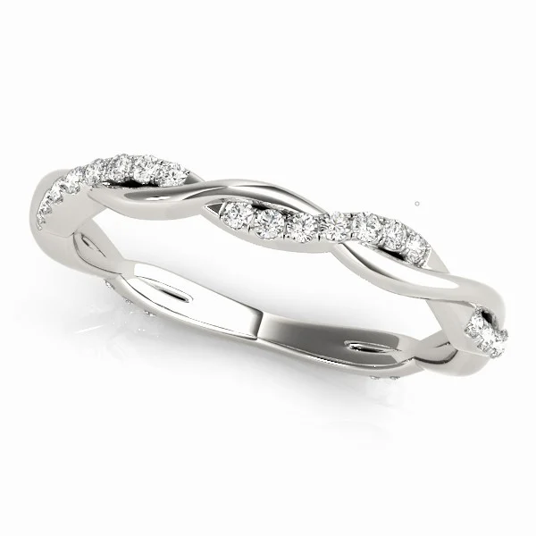 Accented Twisting Wedding Band
