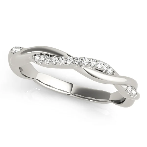 Twisting Diamond Wedding Band