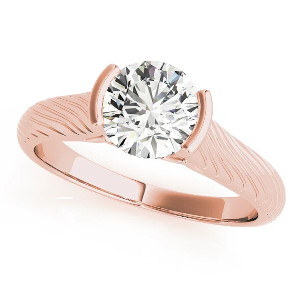 Solitaire Filigree Half Bezel Engagement Rings - Image 9