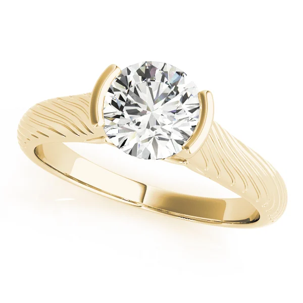 Solitaire Filigree Half Bezel Engagement Rings - Image 5