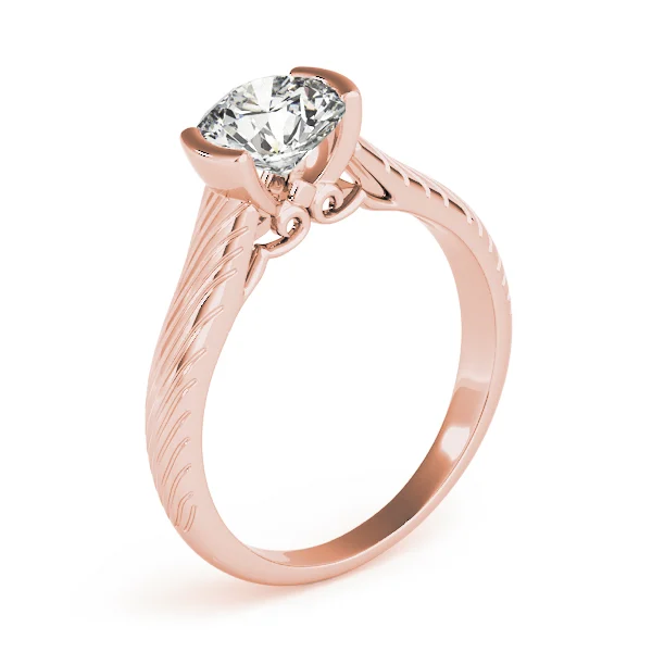 Solitaire Filigree Half Bezel Engagement Rings - Image 12