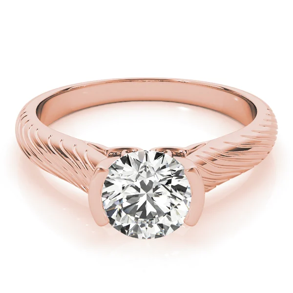 Solitaire Filigree Half Bezel Engagement Rings - Image 11