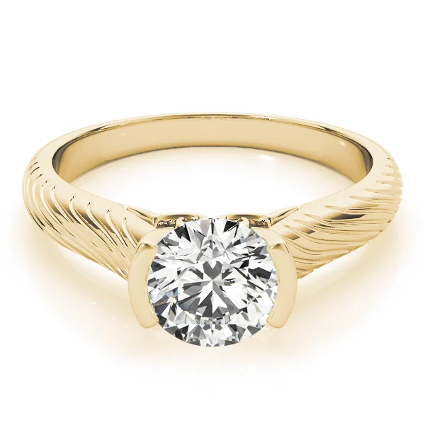 Solitaire Filigree Half Bezel Engagement Rings - Image 7