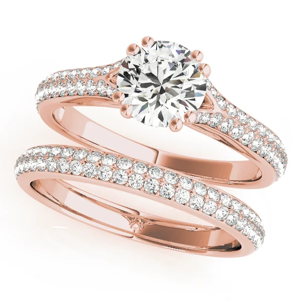 Double Row Pavé Engagement Ring - Image 9