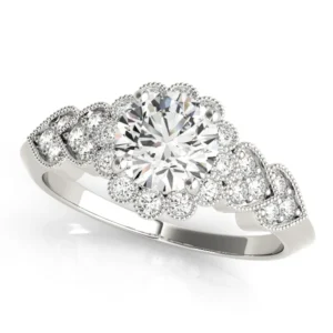 Vintage Milgrain Engagement Ring